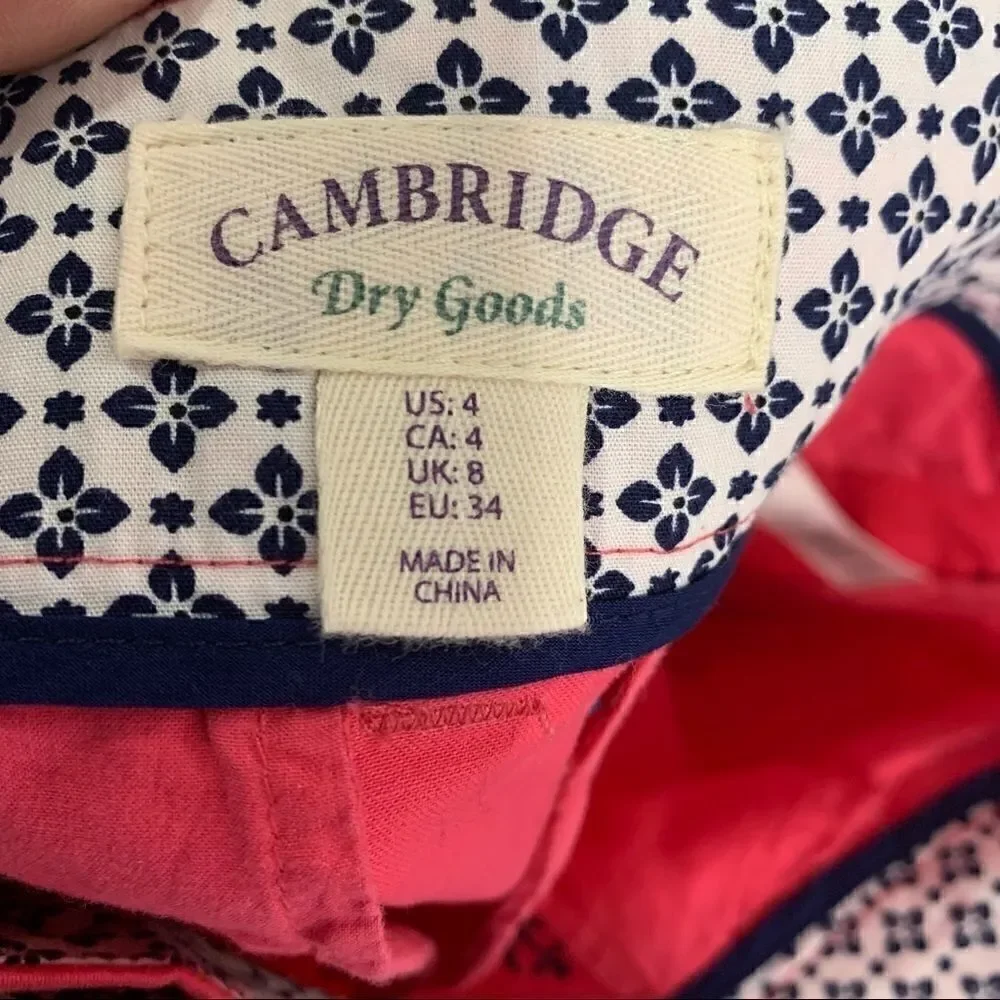 Cambridge dry goods pink skirt blue anchors A1